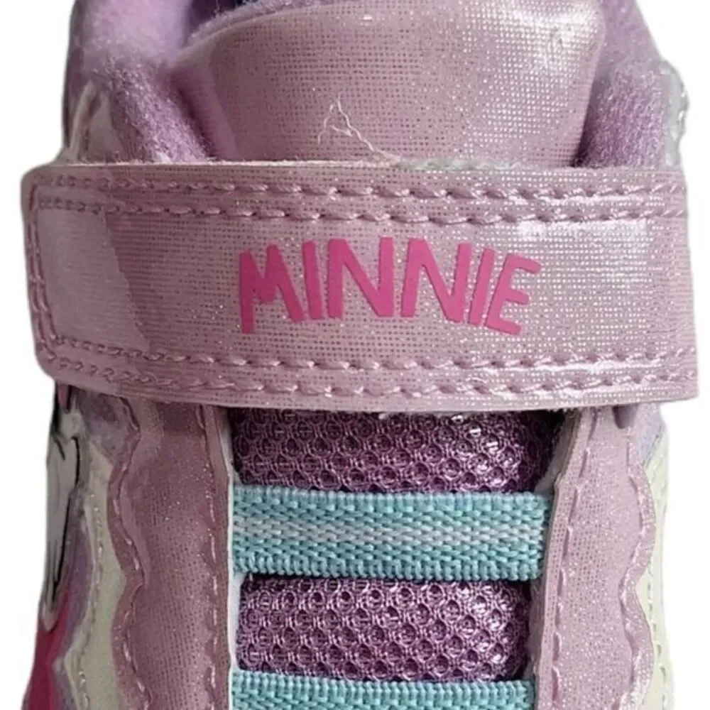 Minnie shoes for girls sneakers with LED light without laces Pink Size 10 (18cms